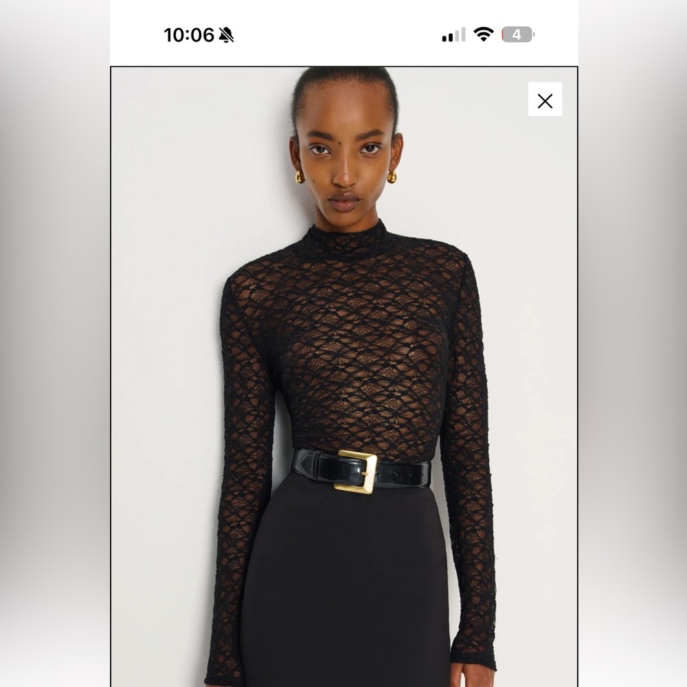 Reformation Nell Knit Top Black - Size M